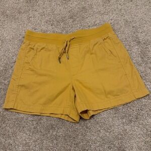 Y2K Vintage Orvis Mustard Yellow Drawstring Utility Shorts | Small